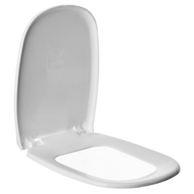 Tapa y asiento para inodoro rectangular de plstico blanco
