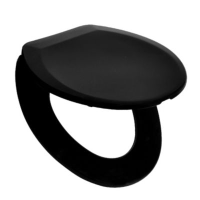 Tapa y asiento para inodoro de plstico negro