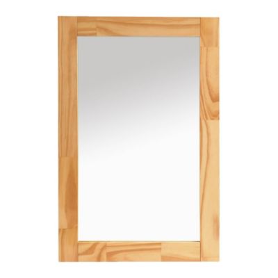 Espejo madera maciza 59 x 39 cm natural