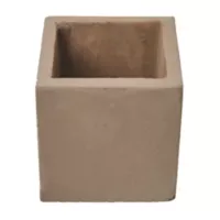 Maceta cubo de cemento gris