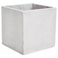 Maceta cubo de cemento gris