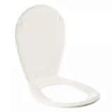 Tapa y asiento para inodoro ovalado de plástico blanco
