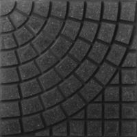 Baldosón piso curvo negro y negro 40 x 40 cm