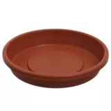 Plato para macetas de plástico marrón oscuro