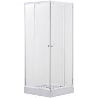 Cabina de ducha cuadrada 80 x 80 x 200 cm blanco
