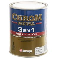 Esmalte chrom metal 3 en 1 blanco 1 L