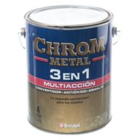 Esmalte chrom metal 3 en 1 blanco 4 L