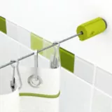 Kit tensocable para cortina de baño Lisboa verde