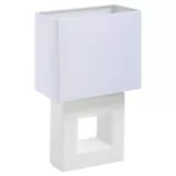 Lámpara de mesa cerámica Quad E27 blanca