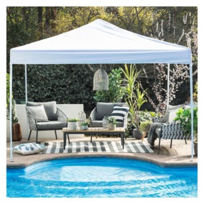 Gazebo 3x3 blanco plegable con proteccion UV50 - Sodimac.com.ar