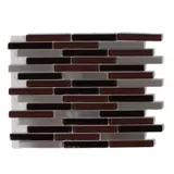 Guarda mosaico laguna chocolate brillante de pared 26 x 30 cm marrón
