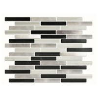Guarda mosaico laguna blanco y negro brillante de pared 26 x 30 cm blanco y negro