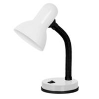 Lámpara de escritorio blanca con switch
