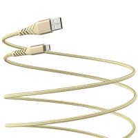 Cable USB-A micro 3 m dorado