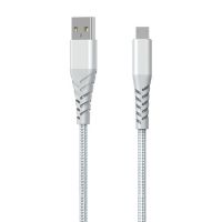 Cable USB-A micro 3 m plateado