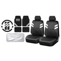 Set de fundas cubre asiento con 10 piezas plástico negro